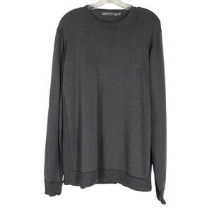 Icebreaker Sweater Mens Size XXL Gray Merino Wool Blend Crewneck Pullover Knit